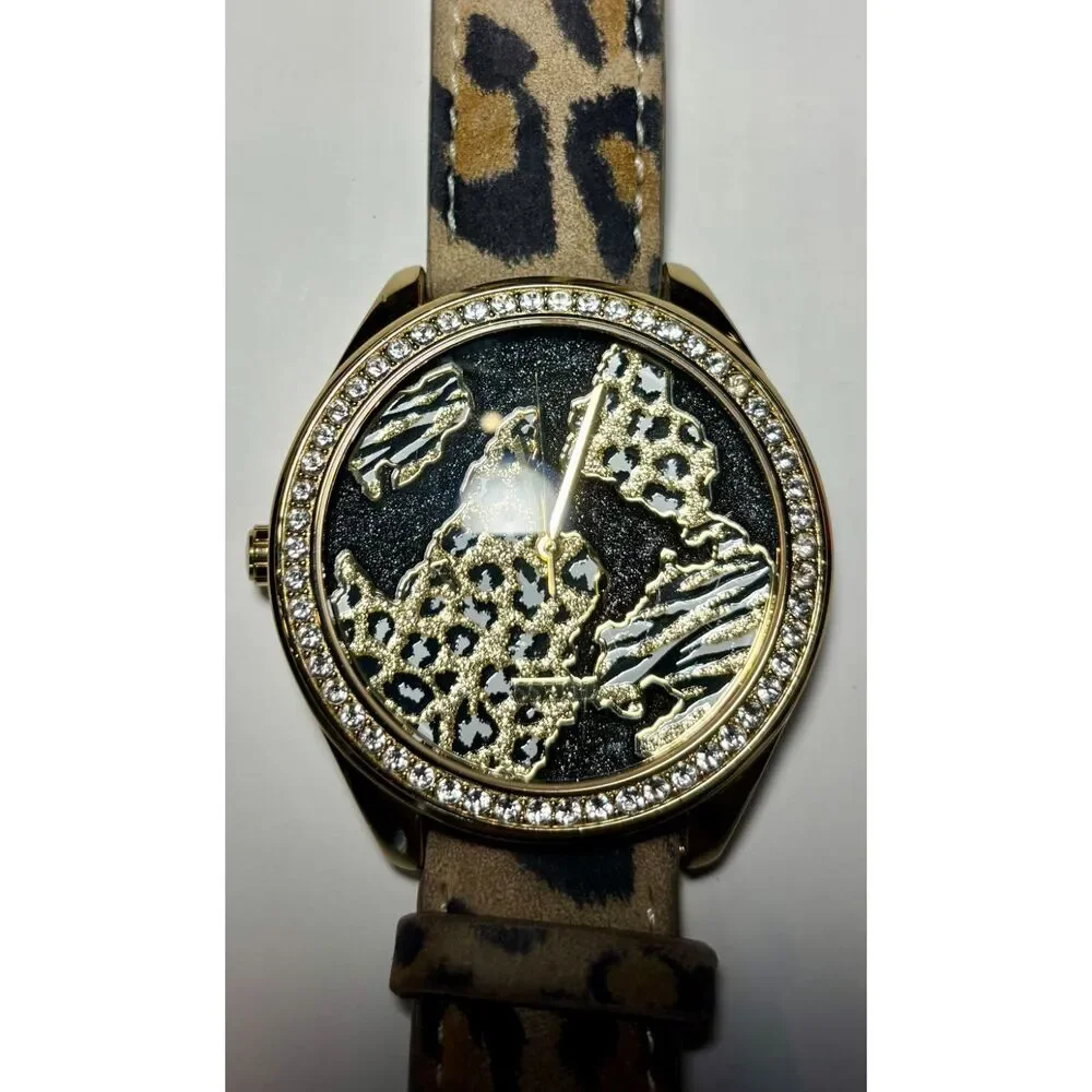 Vintage GUESS Quartz Women's Watch — Safari World Map Edition (U0504L2)